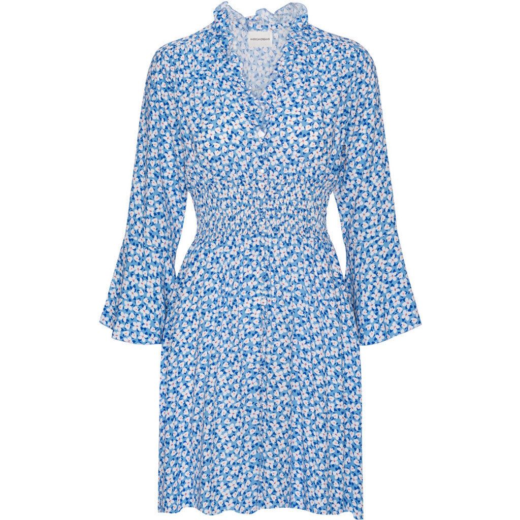 Sally Short Dress - Blue White Flowers sold by American Dream