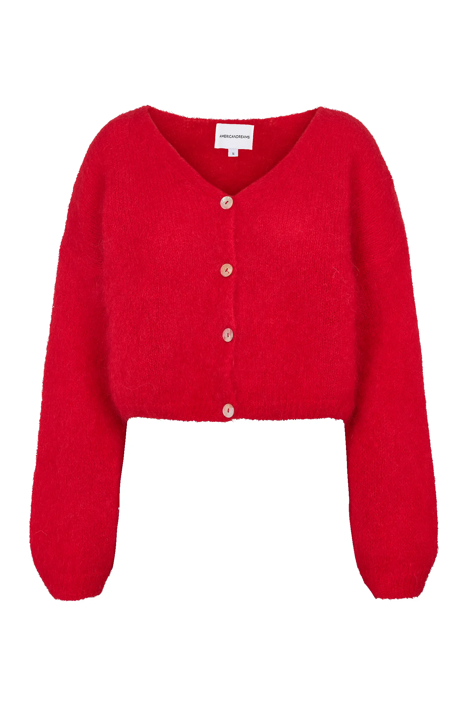 Cornelia Cropped Cardigan Lipstick Red sold by Americandreams