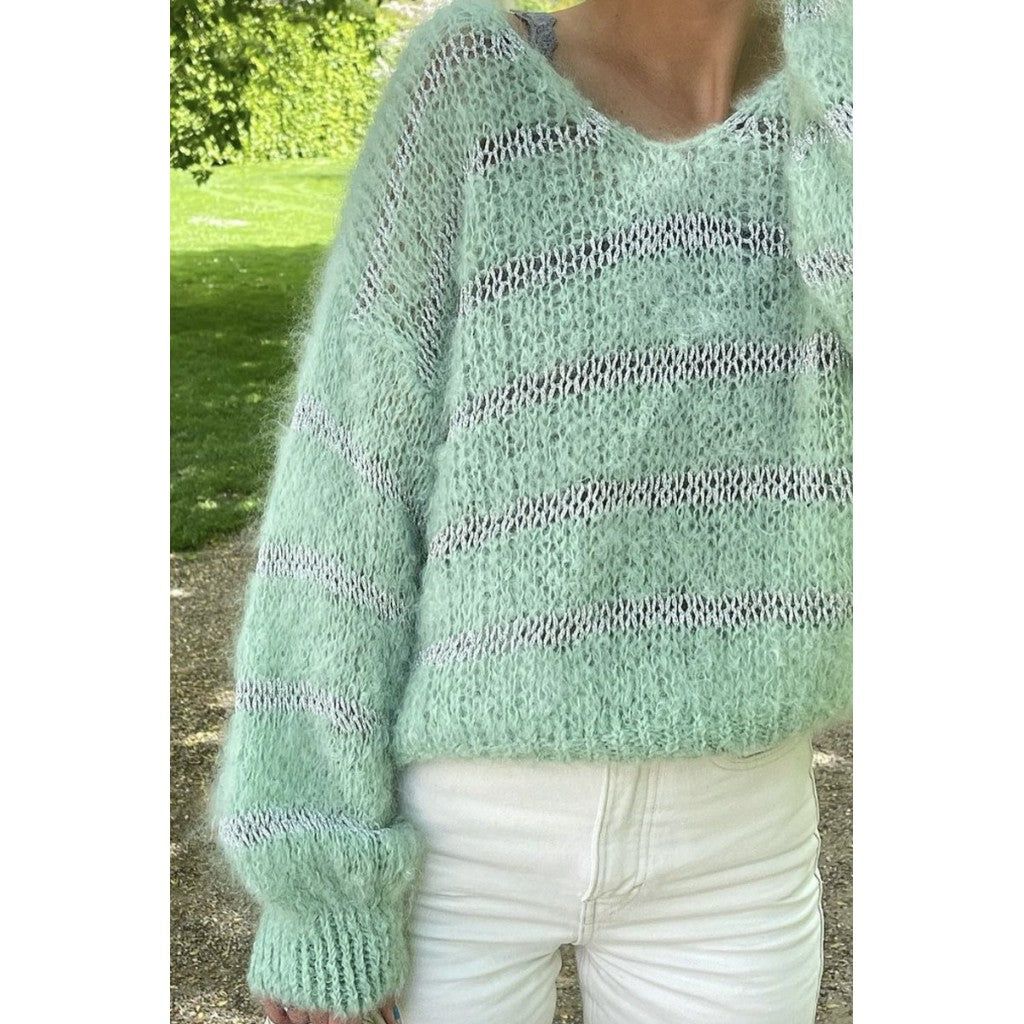 Katie LS Knit - Light Green/Silver sold by American Dream product image thumbnail 3