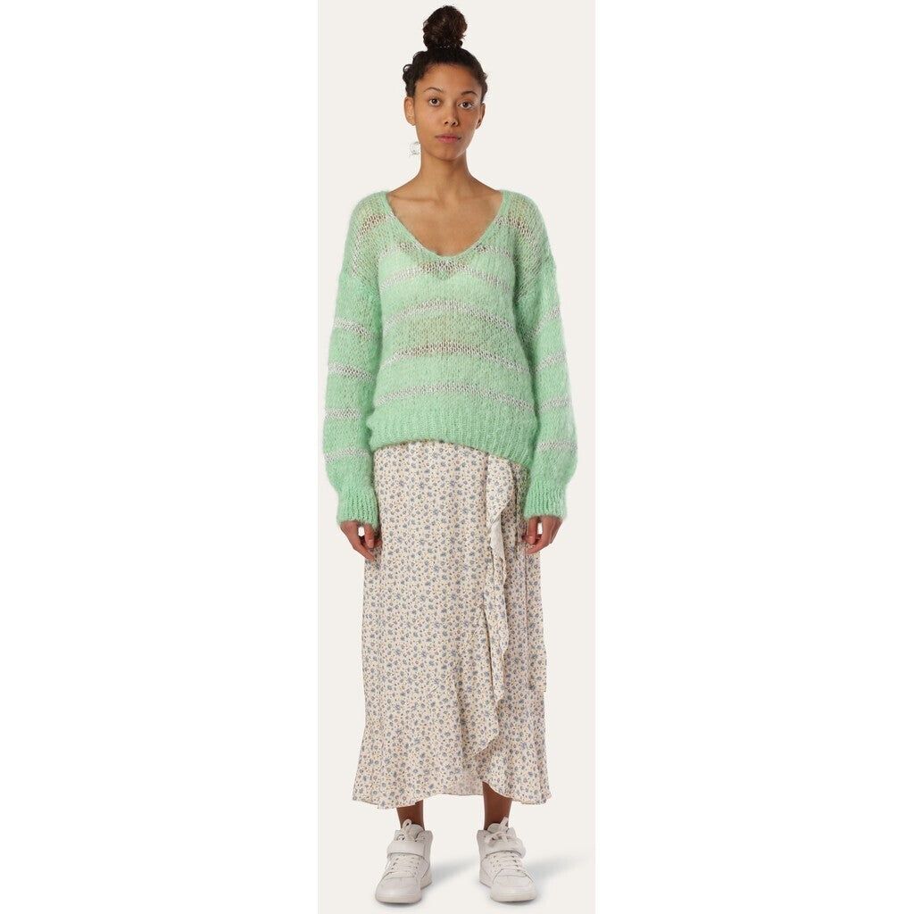 Katie LS Knit - Light Green/Silver sold by American Dream product image thumbnail 2