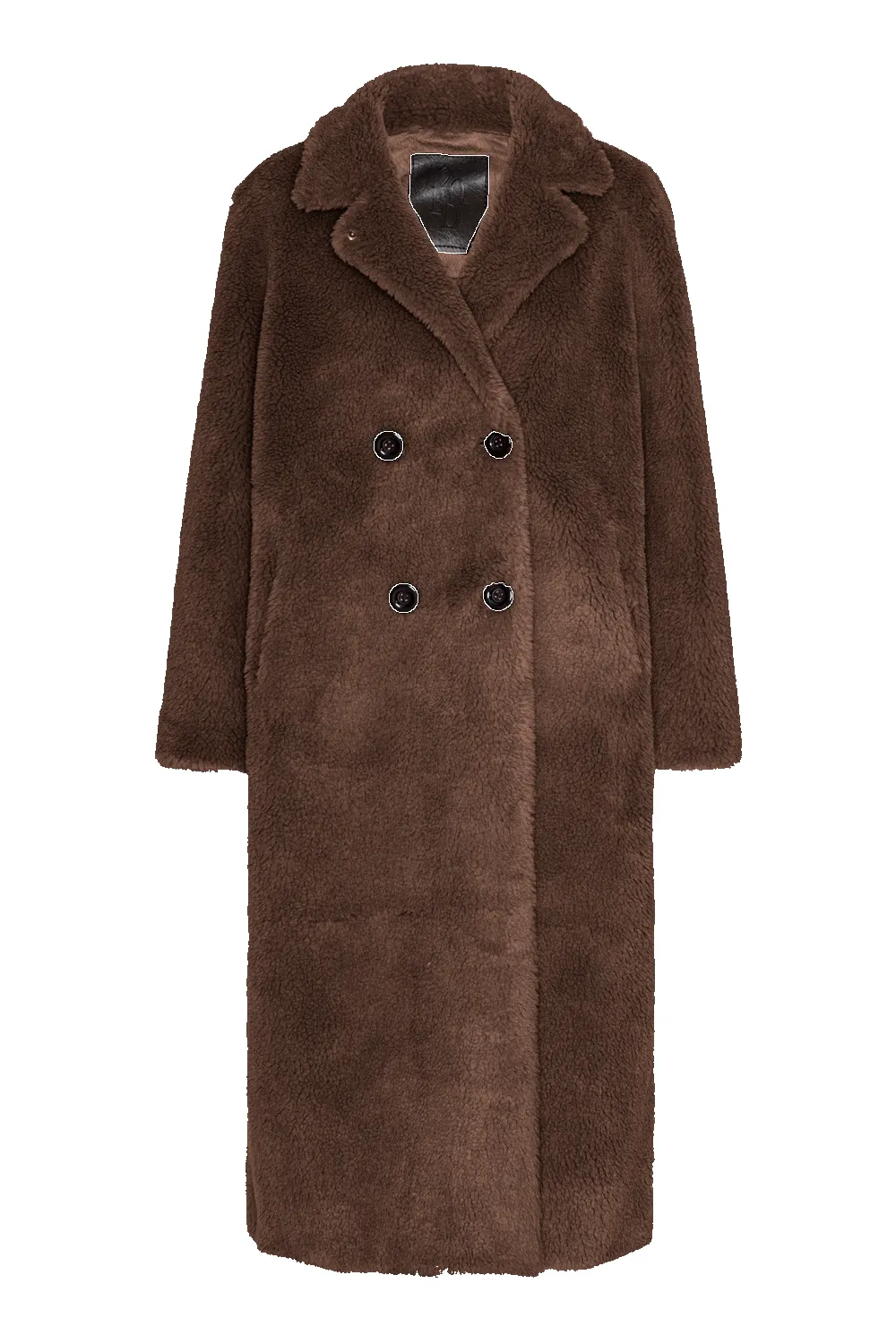 Fiona Long Coat Without Fur Chocolate Brown sold by Americandreams