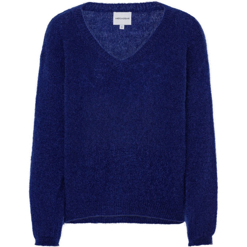 Silja V Neck Knit - Navy Blue sold by American Dream