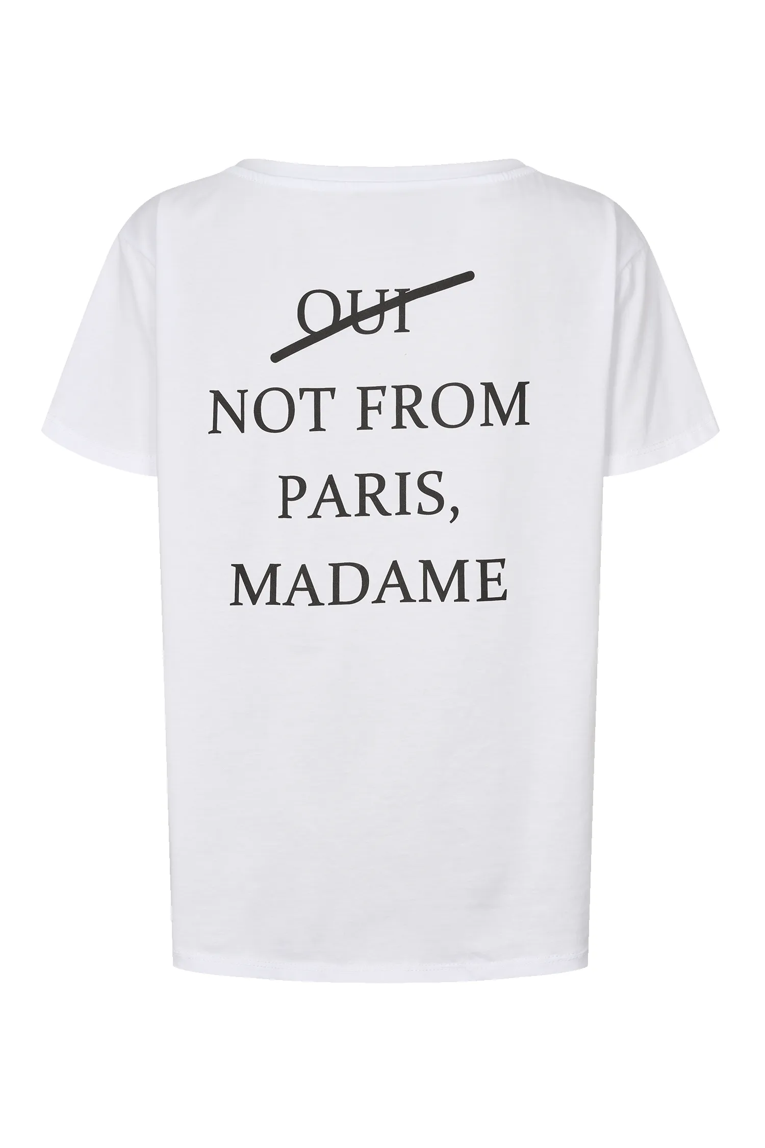 T-shirt White Not From Paris, Madame Black Letters sold by Americandreams