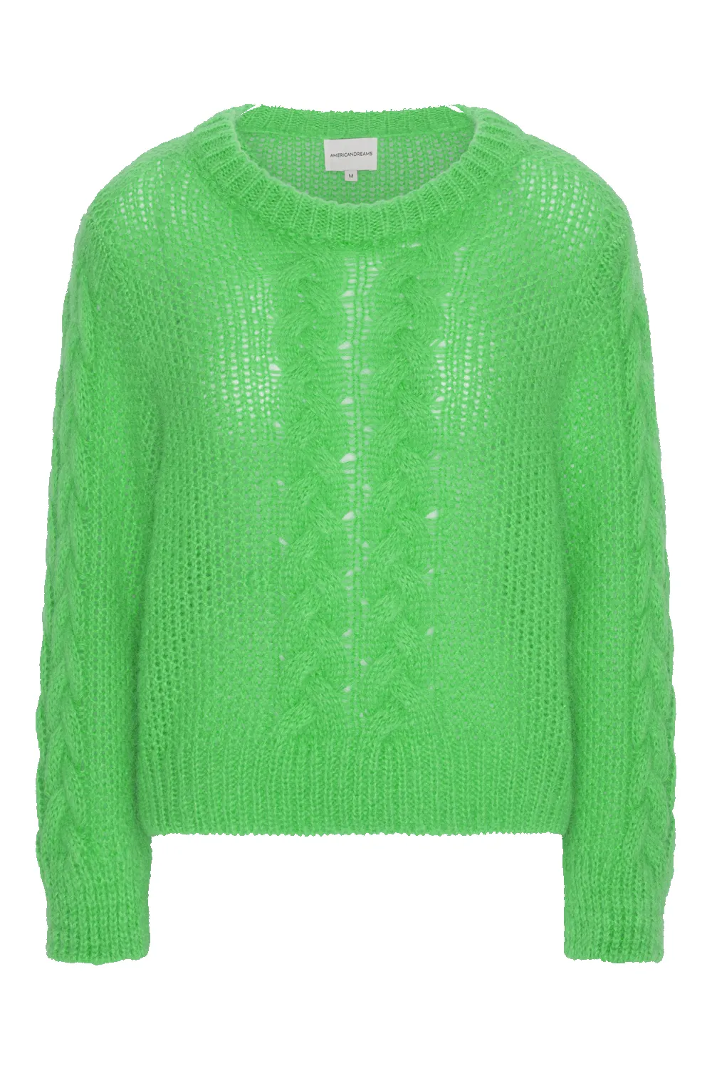 Louisa Cable Knit Pullover Emerald Green sold by Americandreams