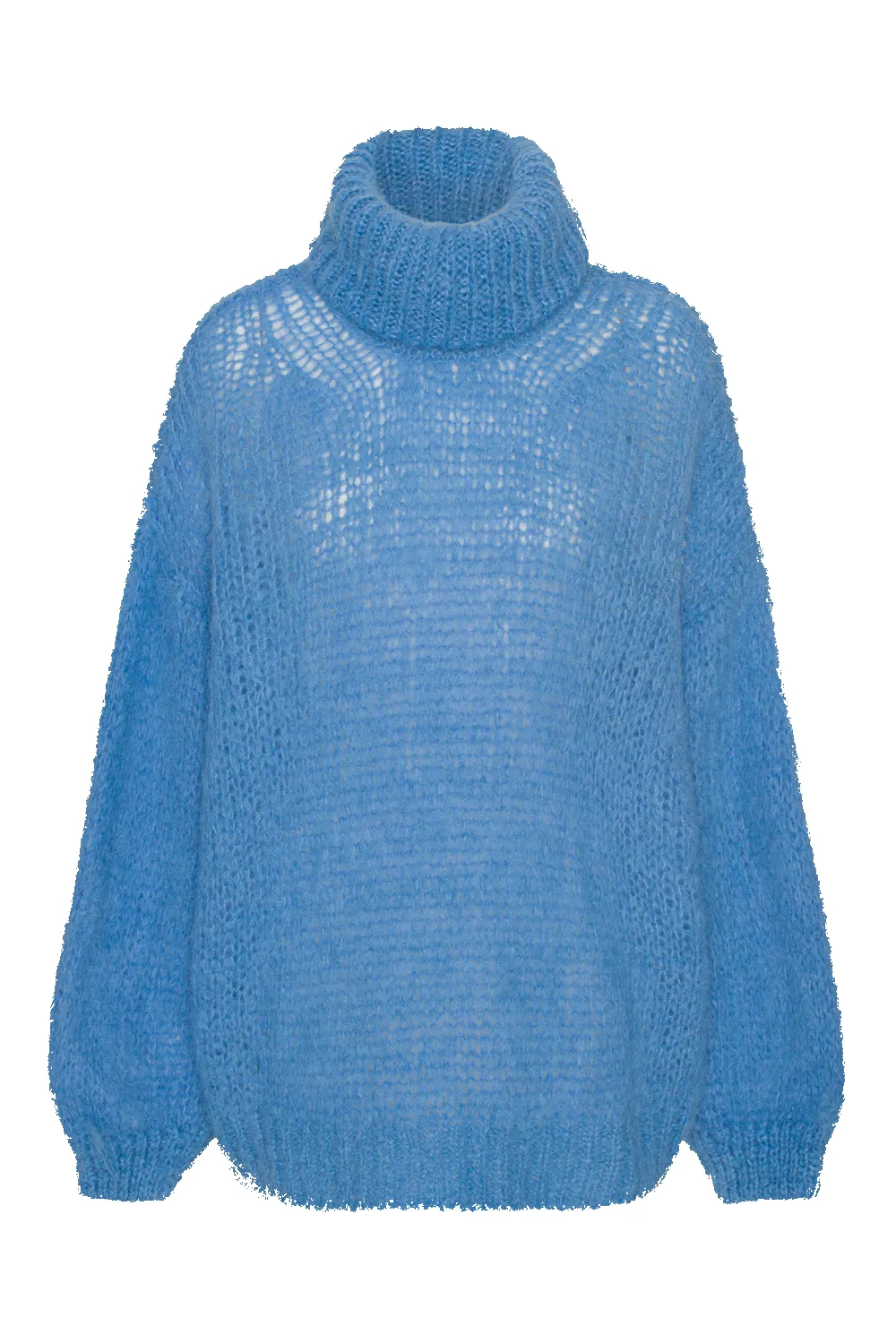 Pepper Roll Neck Alpaca Pullover Sky Blue sold by Americandreams