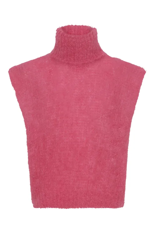 Gabriella Roll Neck Vest Pink - Sample sold by Americandreams