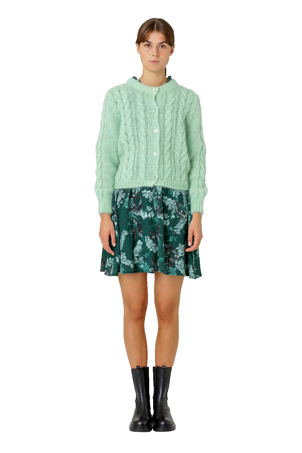 Frankie Cable Knit Cardigan Mint Green sold by Americandreams product image thumbnail 2