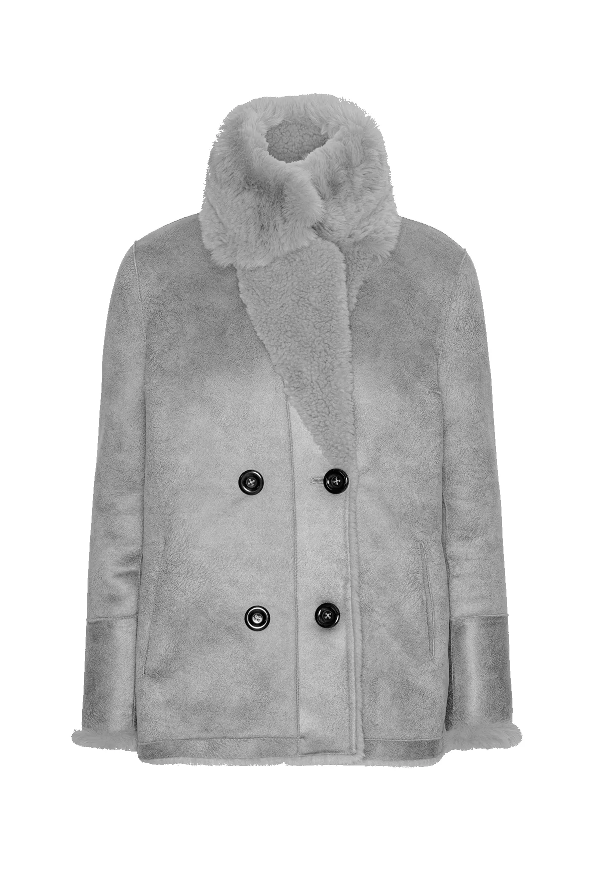 Leona Wool Coat Short Light Grey sold by Americandreams product image thumbnail 2