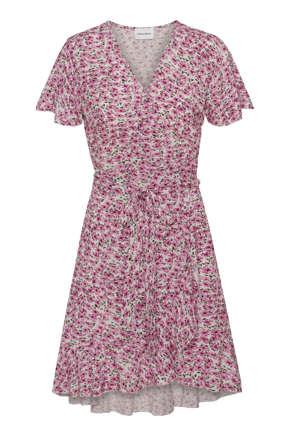 Milly Wrap Dress Short Lilac/White Flower sold by Americandreams