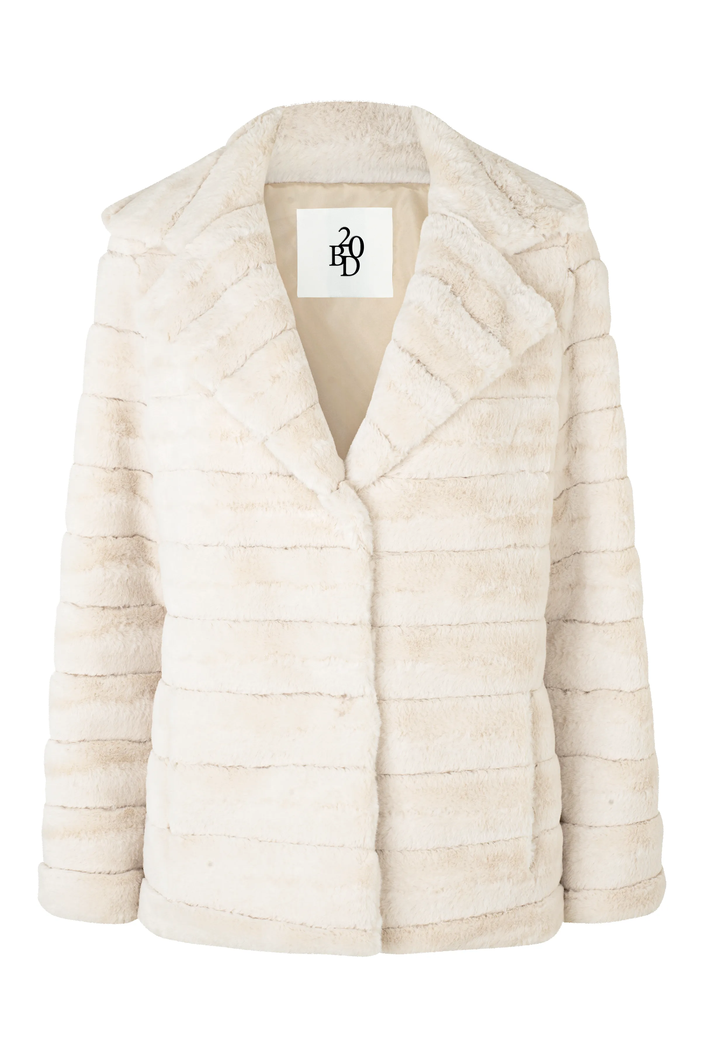 Bailey Faux Fur Coat Short Beige sold by Americandreams