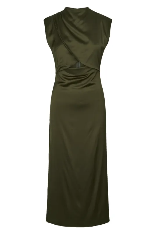 Cici Dress Green Solid sold by Americandreams