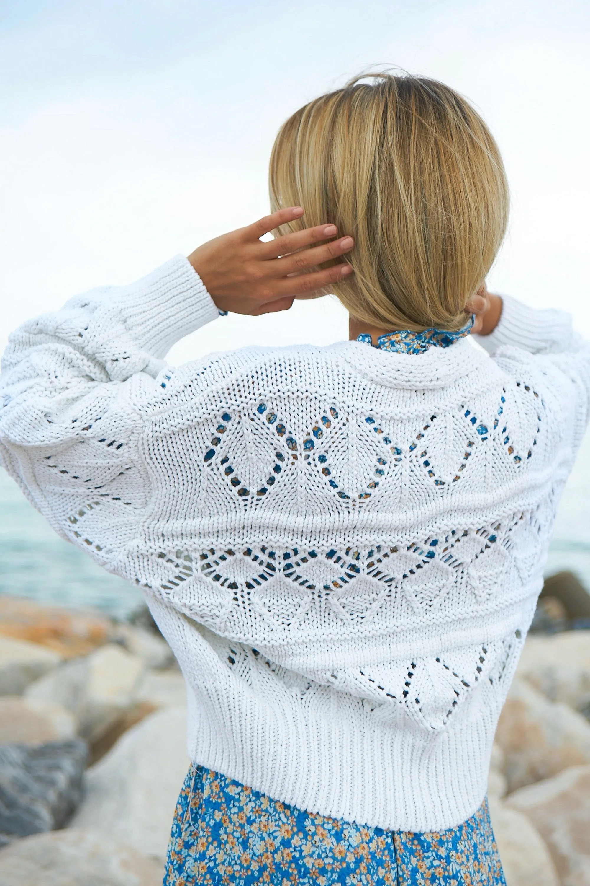Riley Cotton Cardigan White sold by Americandreams product image thumbnail 2