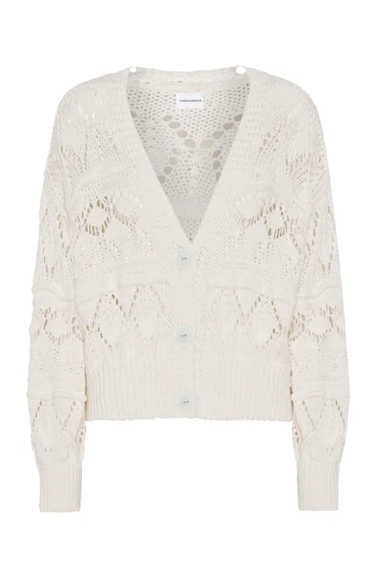 Riley Cotton Cardigan White made by Americandreams