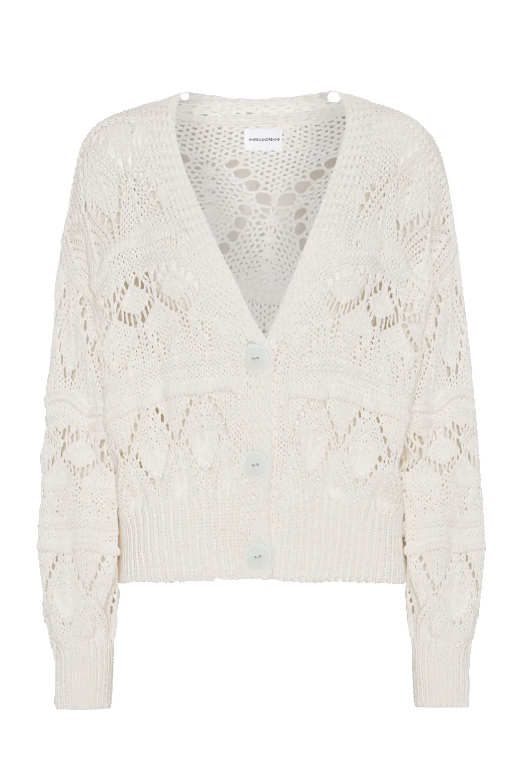 Riley Cotton Cardigan White sold by Americandreams