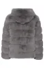 Blake Short Faux Fur Jacket Dark Grey sold by Americandreams