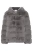 Blake Short Faux Fur Jacket Dark Grey sold by Americandreams