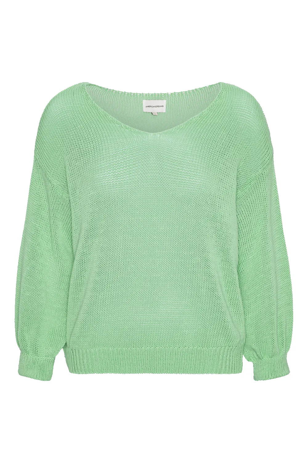 Milana LS Light Cotton Knit Mint Green sold by Americandreams