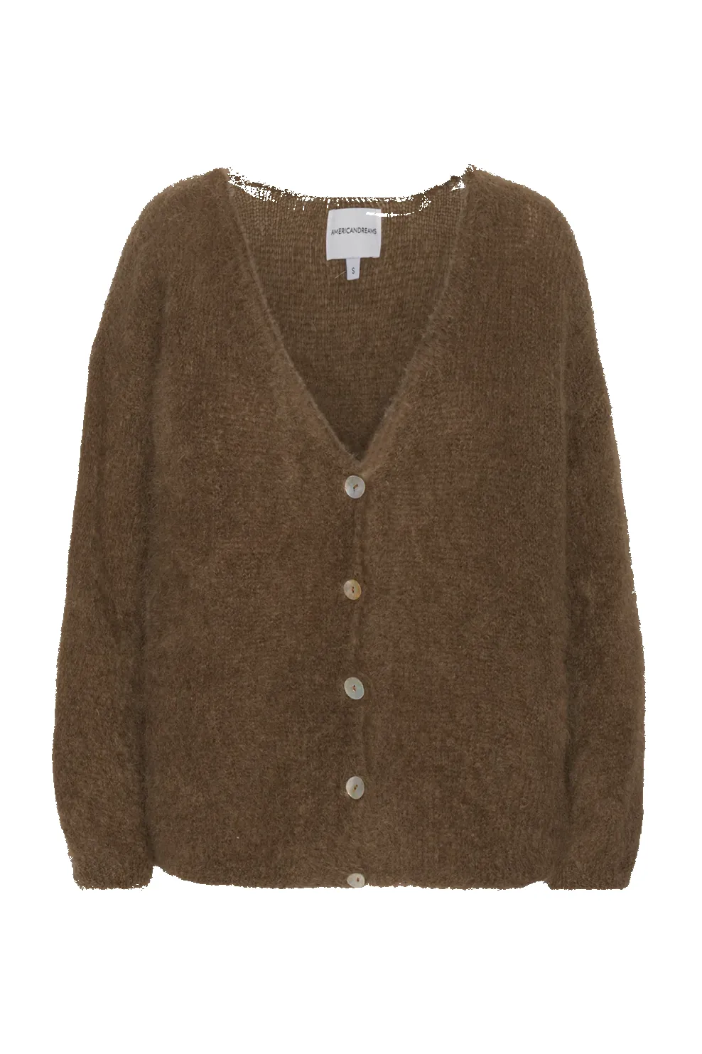 Cornelia LS Cardigan Dark Brown sold by American Dream