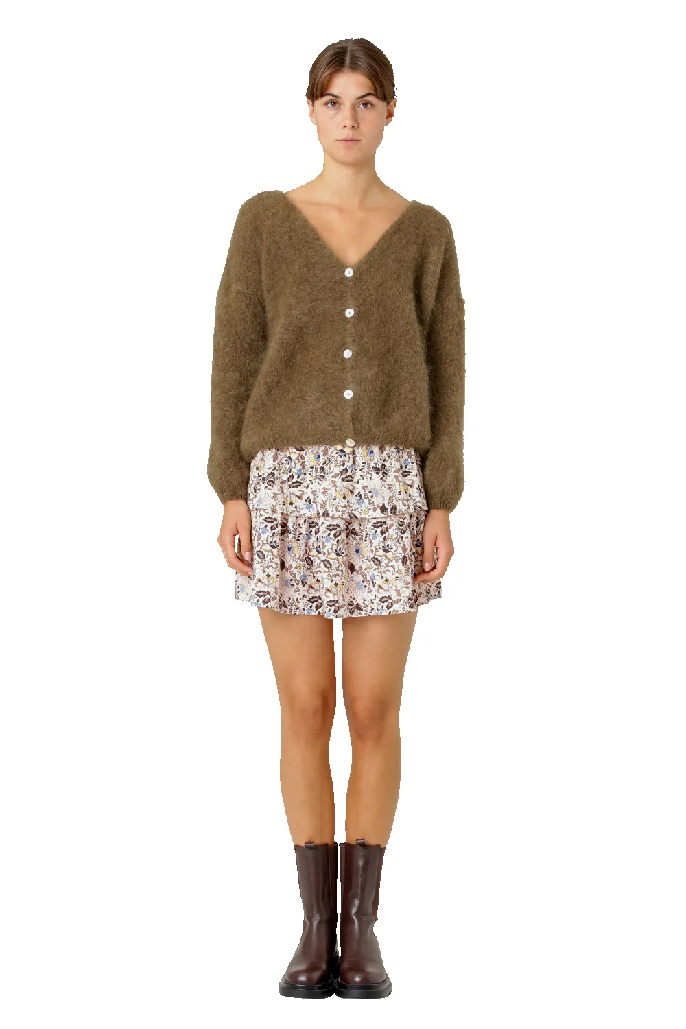 Cornelia LS Cardigan Dark Brown sold by American Dream product image thumbnail 2