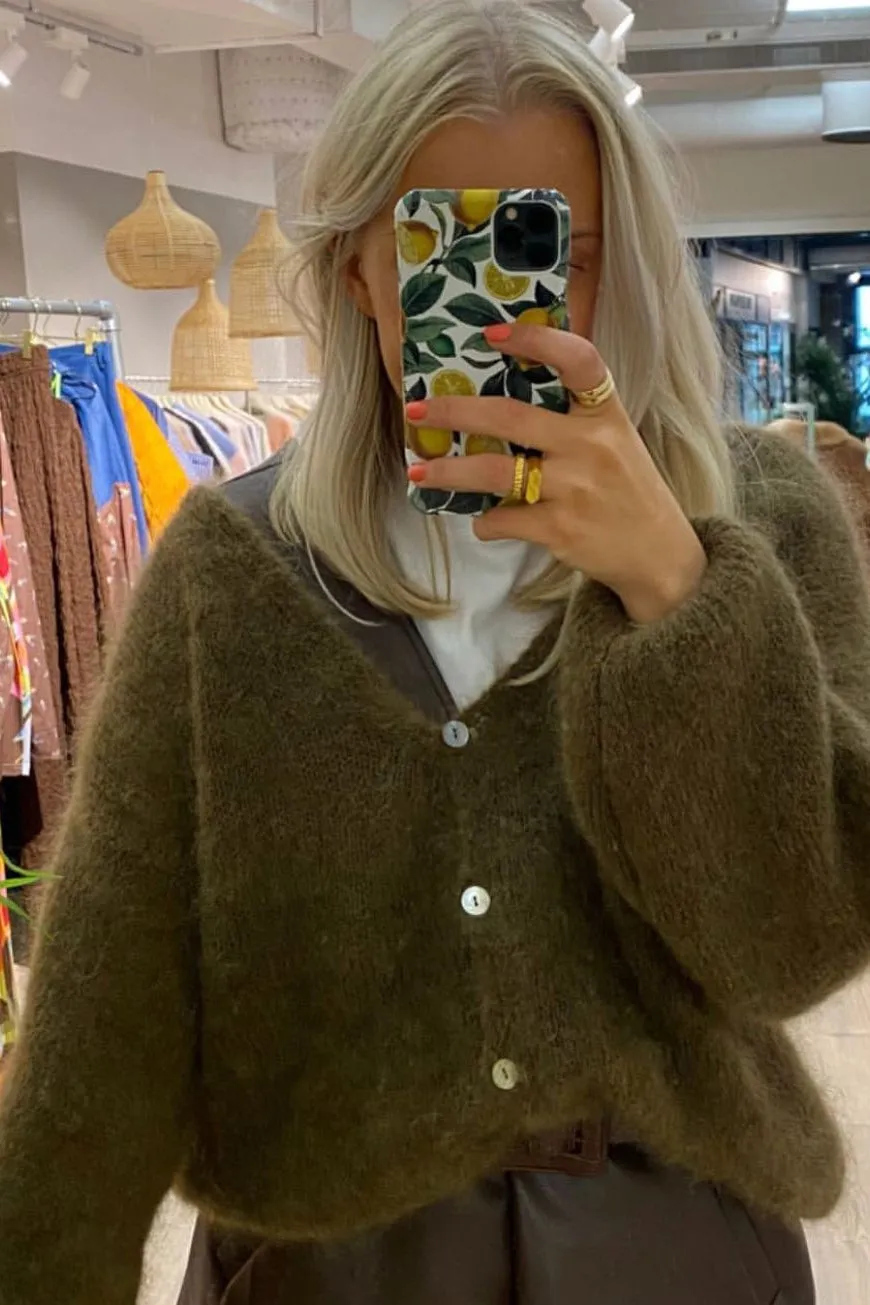 Cornelia LS Cardigan Dark Brown sold by American Dream product image thumbnail 3