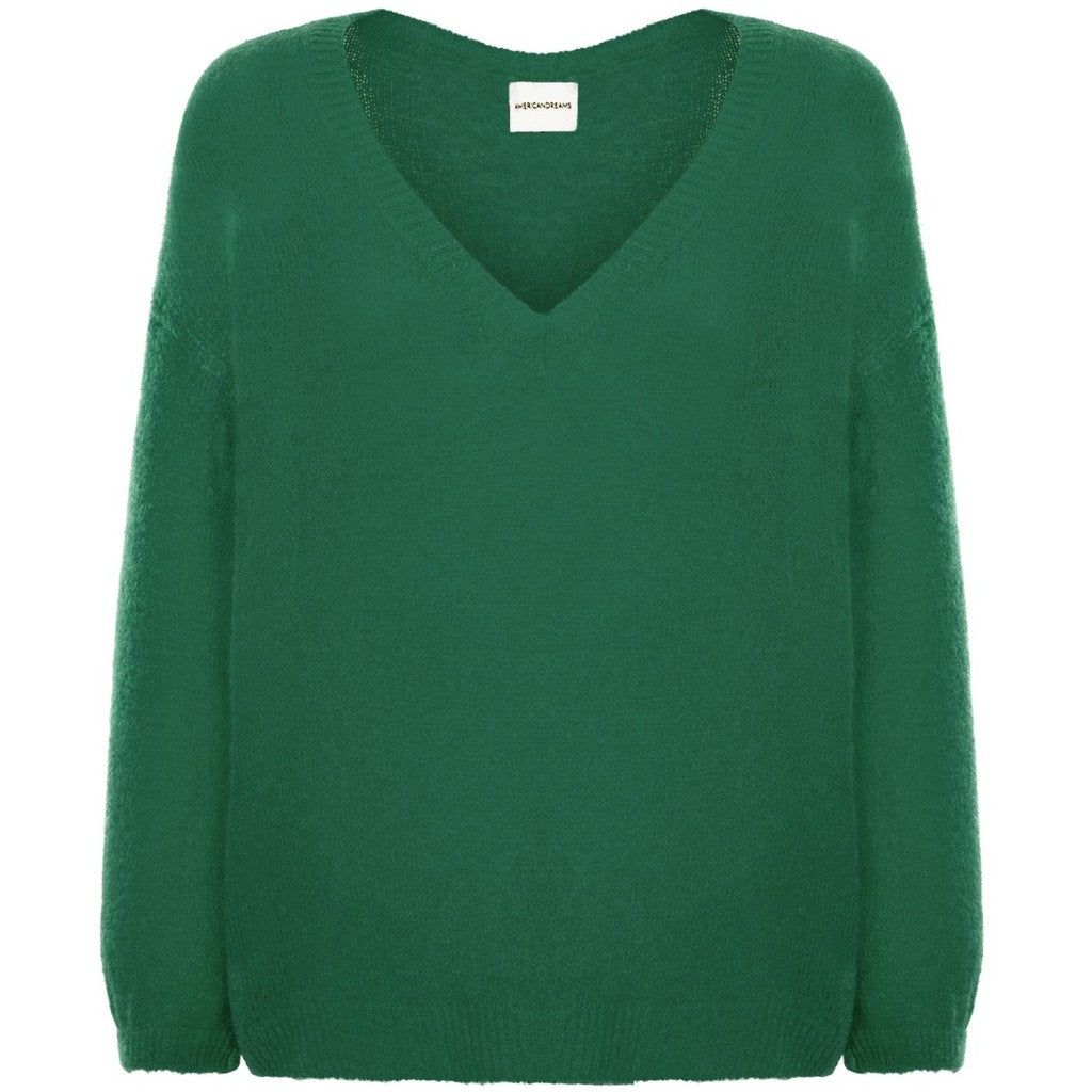 Silja V Neck Knit - Jade Green sold by American Dream