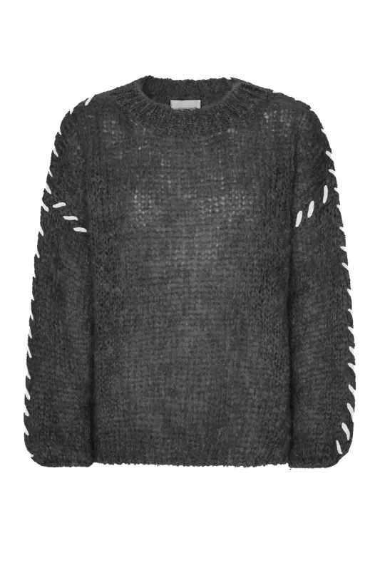 Catia Mohair Stitch Pullover Anthracite Grey sold by Americandreams