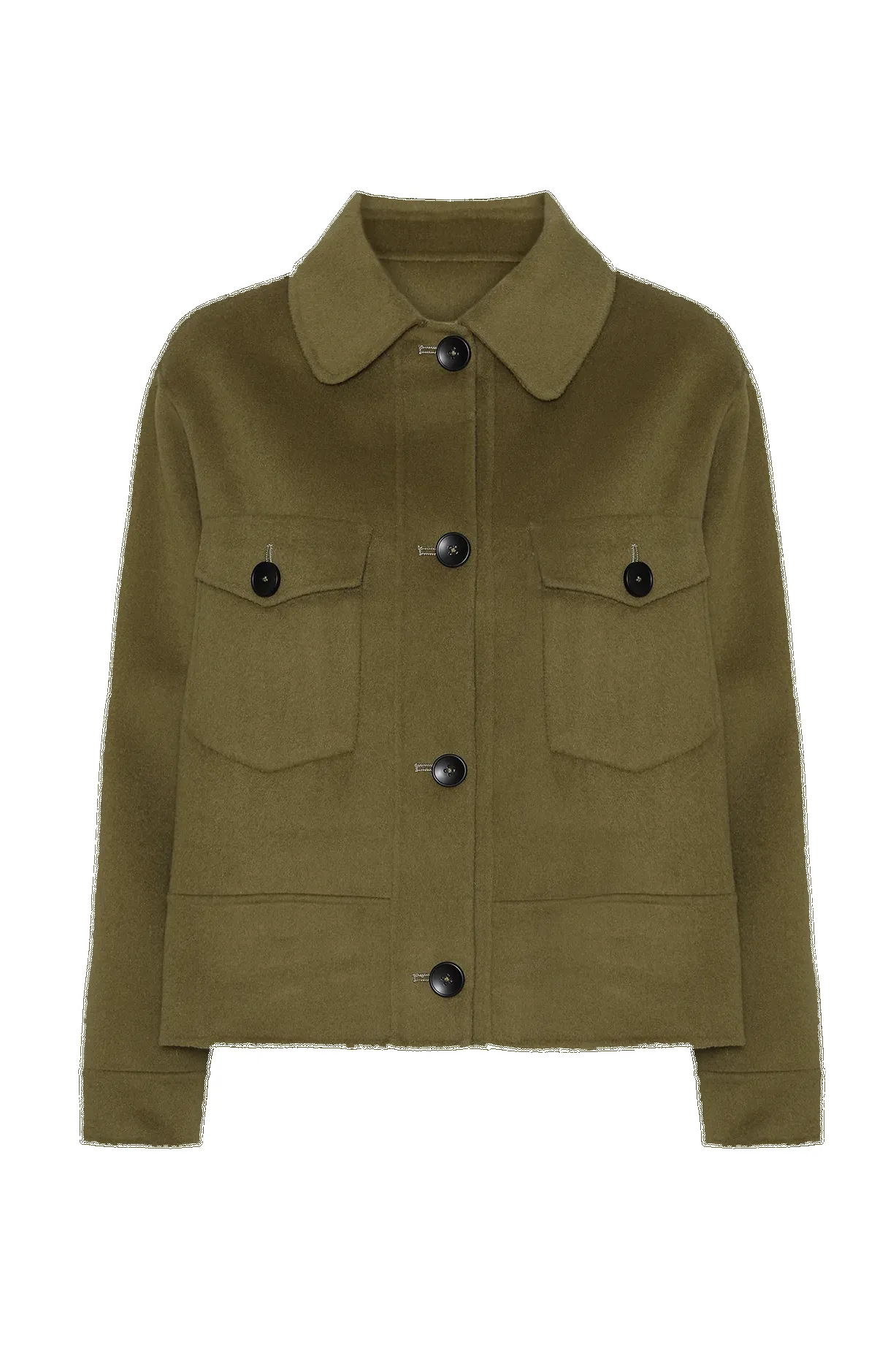 Luna Short Wool Jacket Army Green - Sample sold by Americandreams