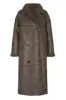 Joa Wool Coat Long Chocolate Brown sold by Americandreams