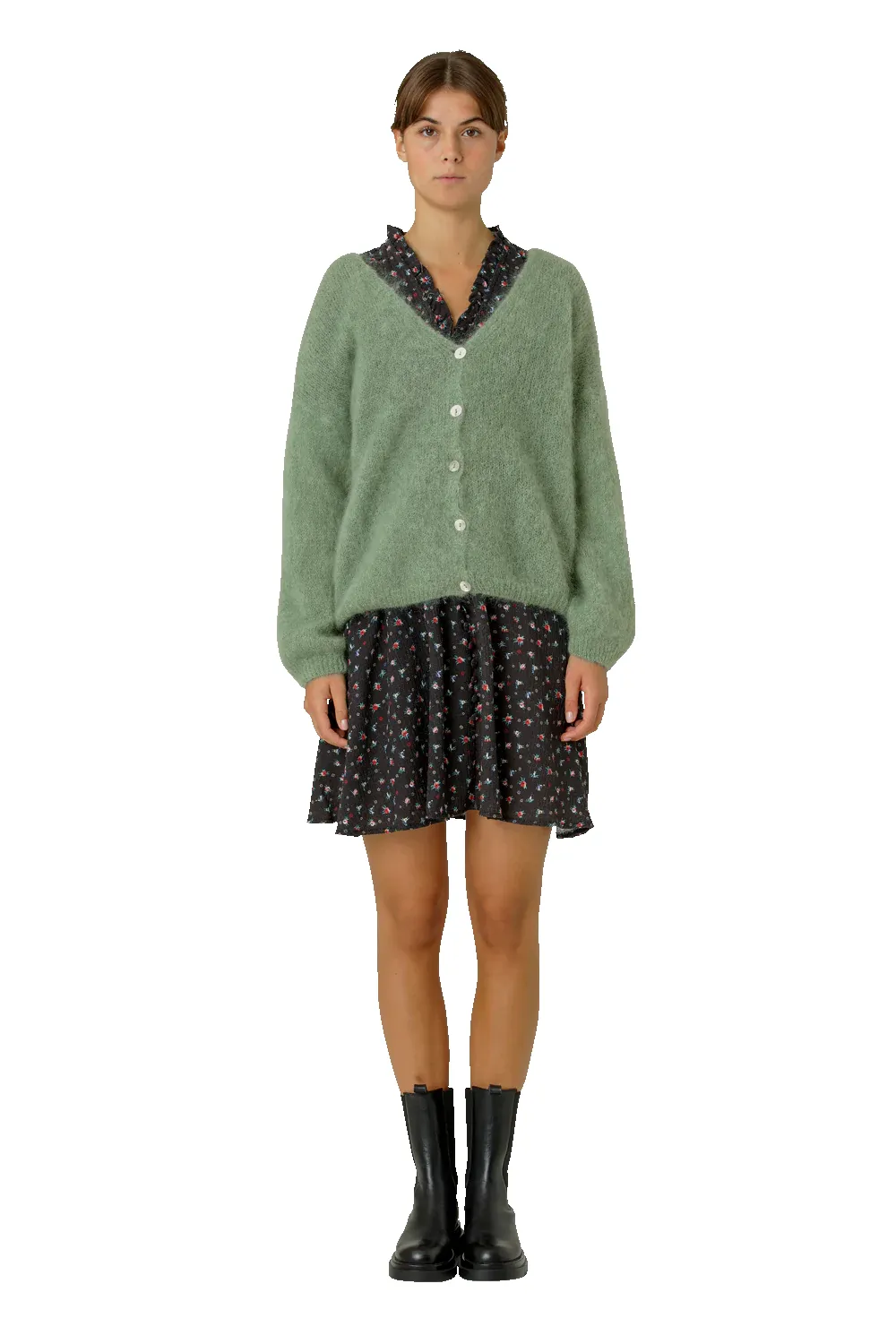 Cornelia LS Cardigan Dusty Green sold by Americandreams product image thumbnail 2