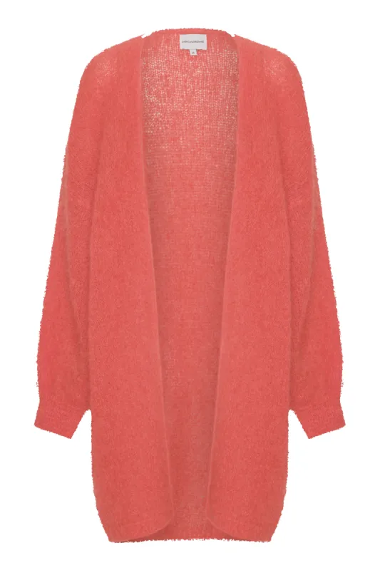 Lee Midi Cardigan Coral Red sold by Americandreams