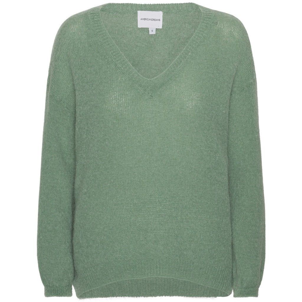 Silja V Neck Knit - Dusty Green sold by American Dream