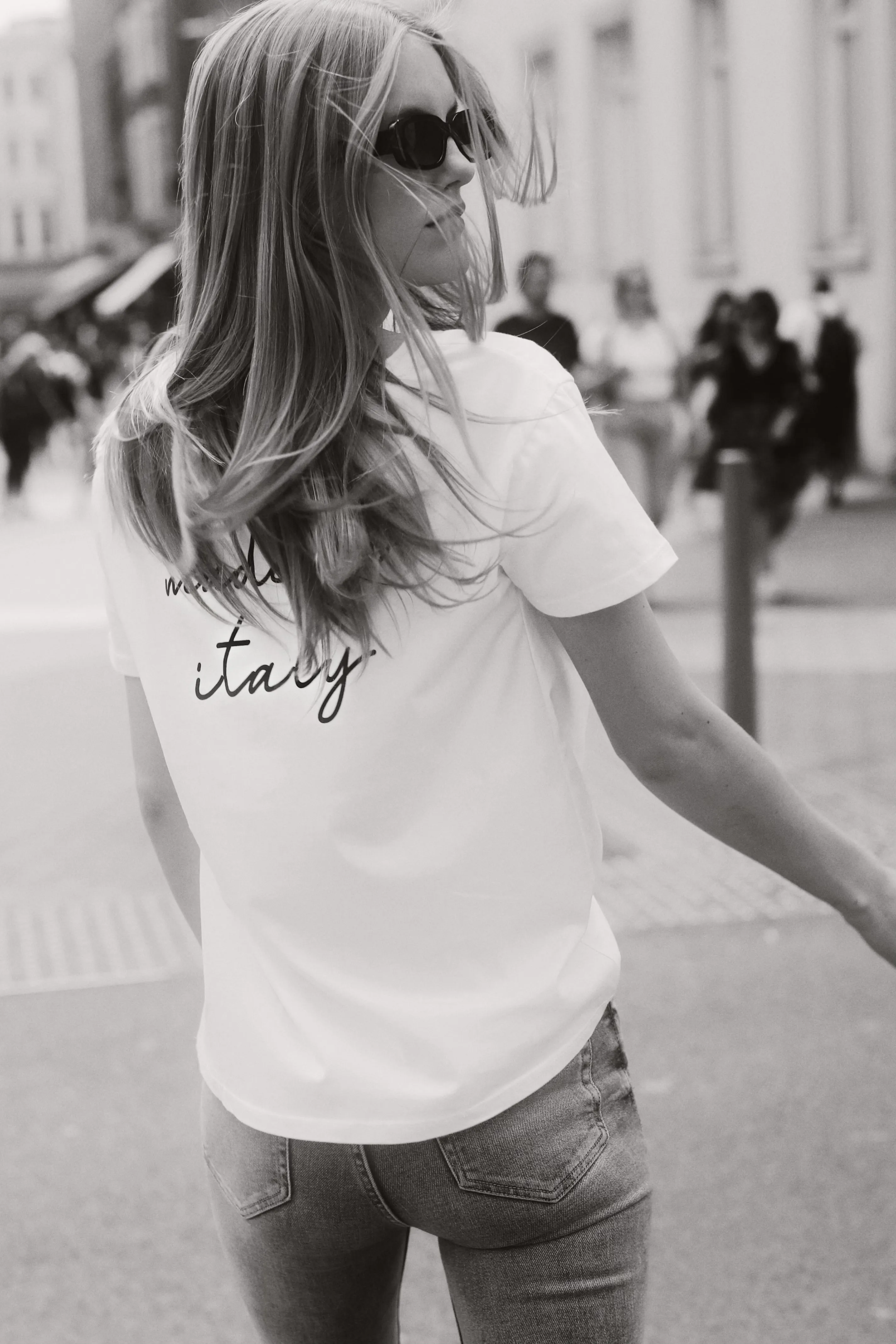 T-shirt White Made in Italy Back Black Letters sold by American Dream product image thumbnail 3