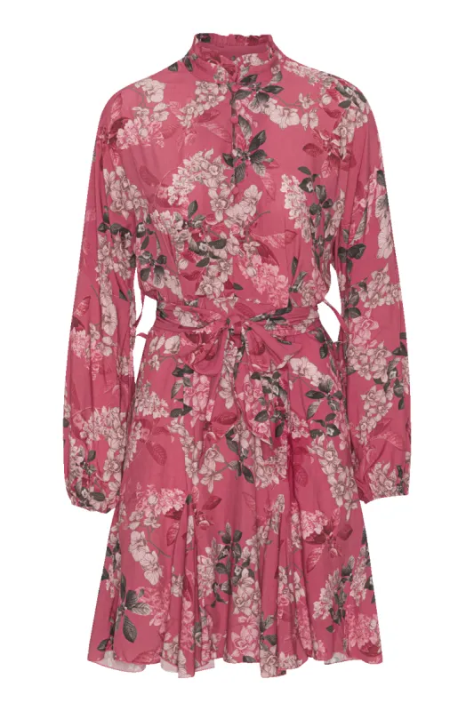 Aia Viscose Dress Pink Big Flower sold by Americandreams