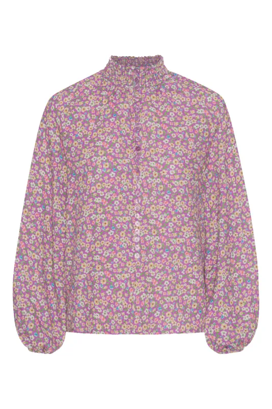Perla Cotton Shirt Light Pink Flower sold by Americandreams