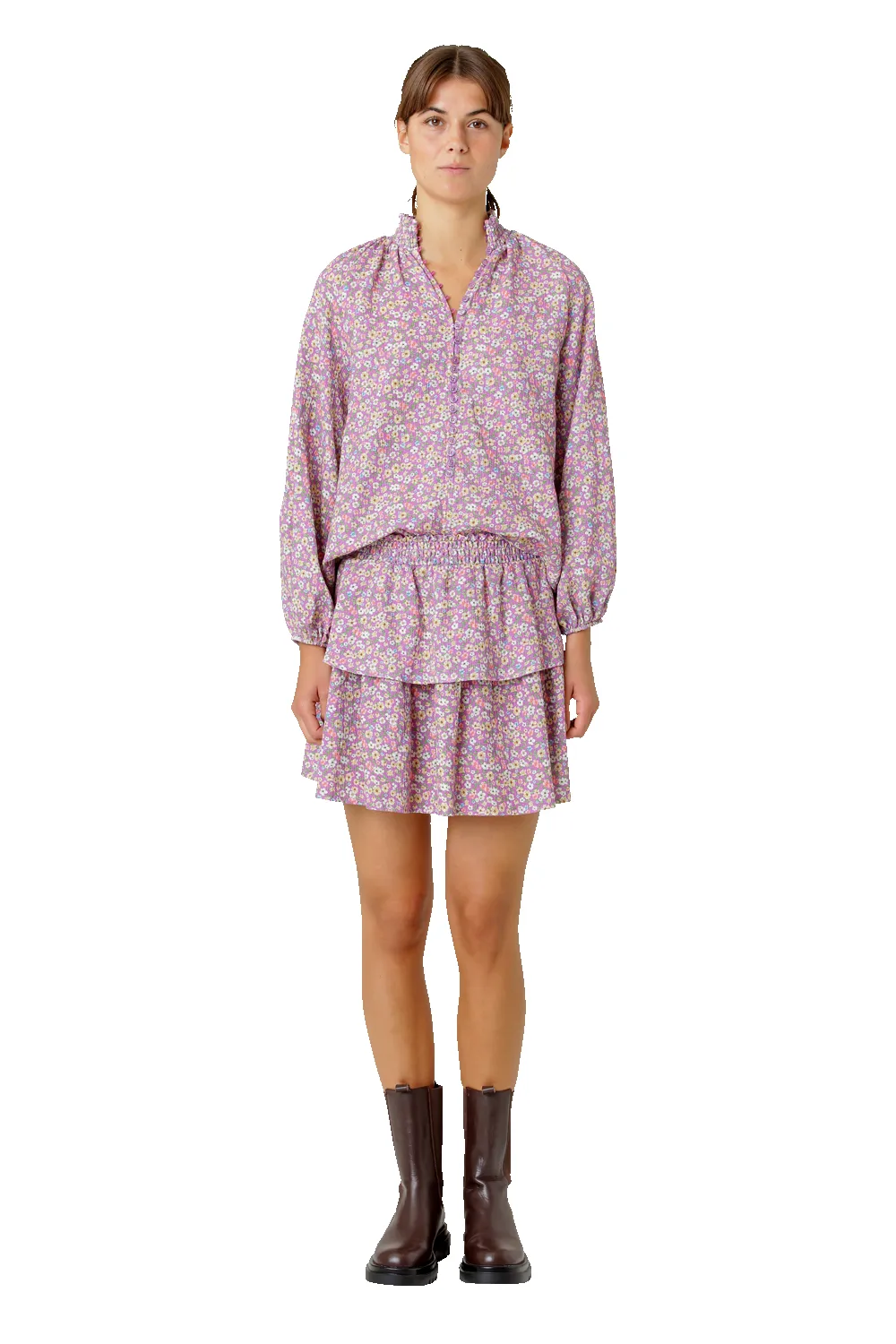 Perla Cotton Shirt Light Pink Flower sold by Americandreams product image thumbnail 2