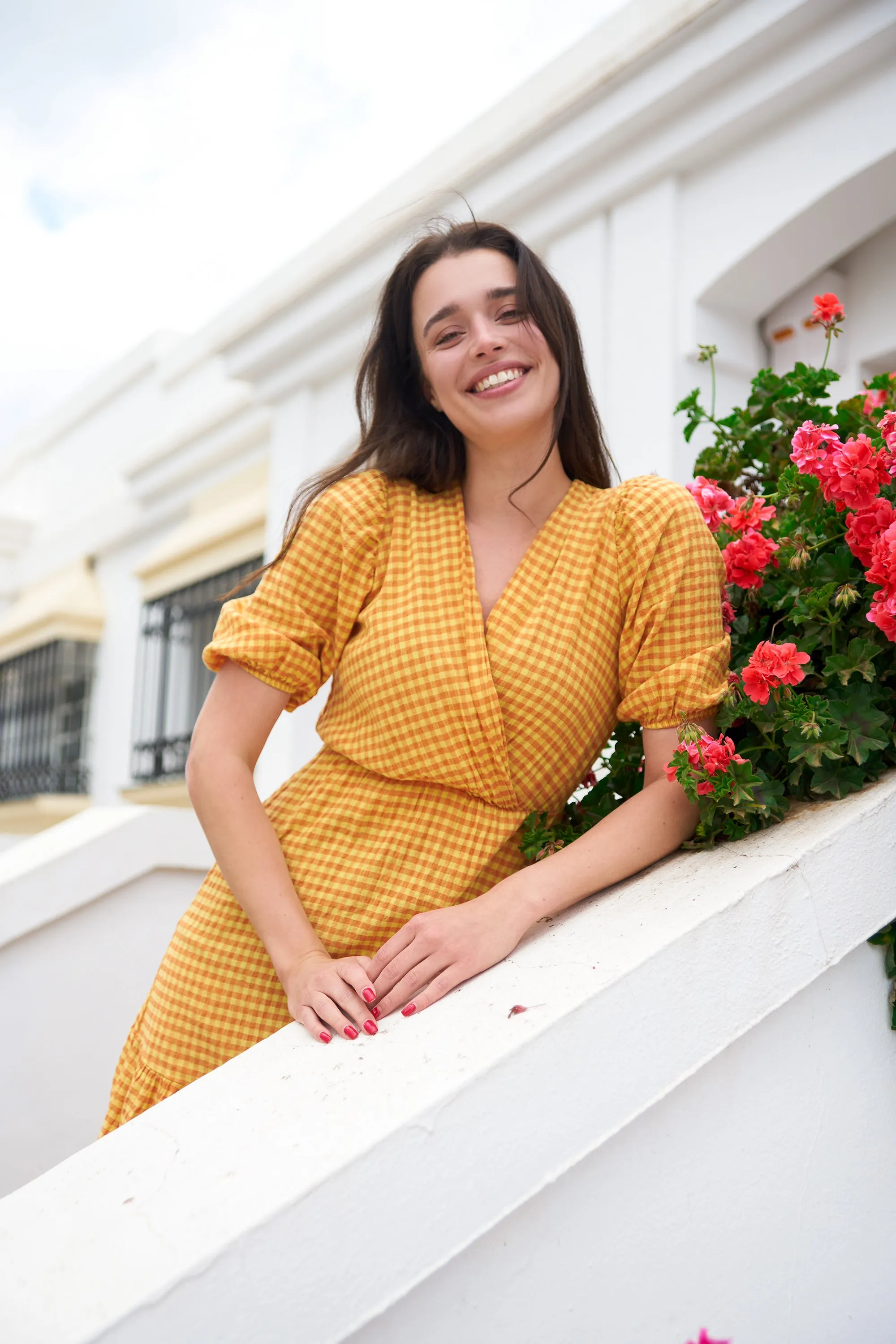 Nikita Half Sleeve Dress Yellow Check sold by Americandreams product image thumbnail 3