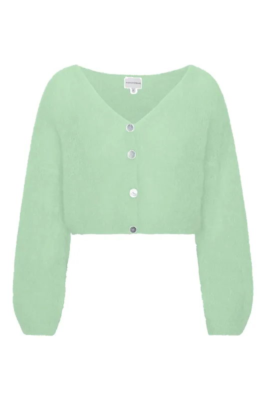 Cornelia Cropped Cardigan Mint Green sold by Americandreams