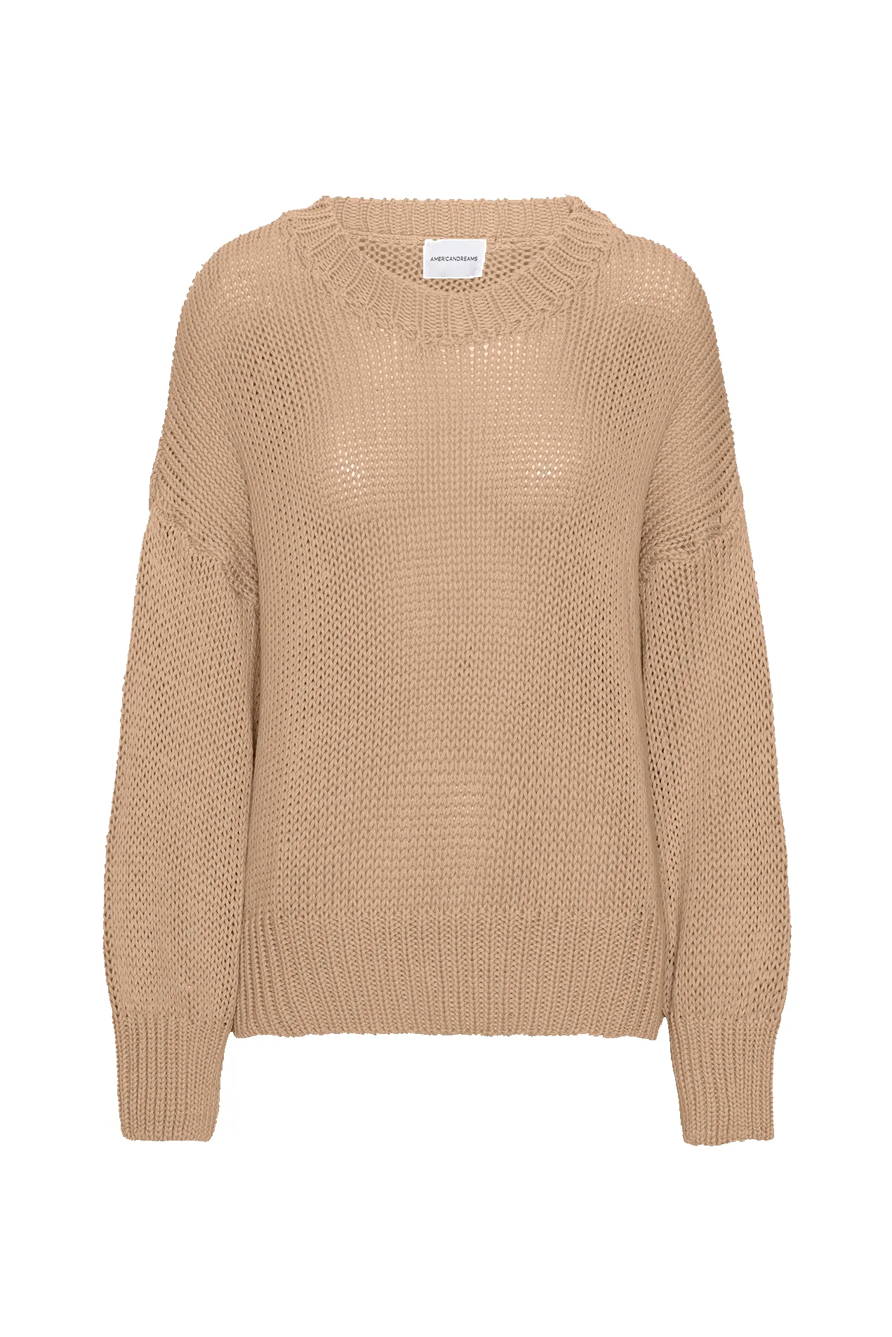 Pepper Round Neck Cotton Pullover Medium Brown sold by American Dream