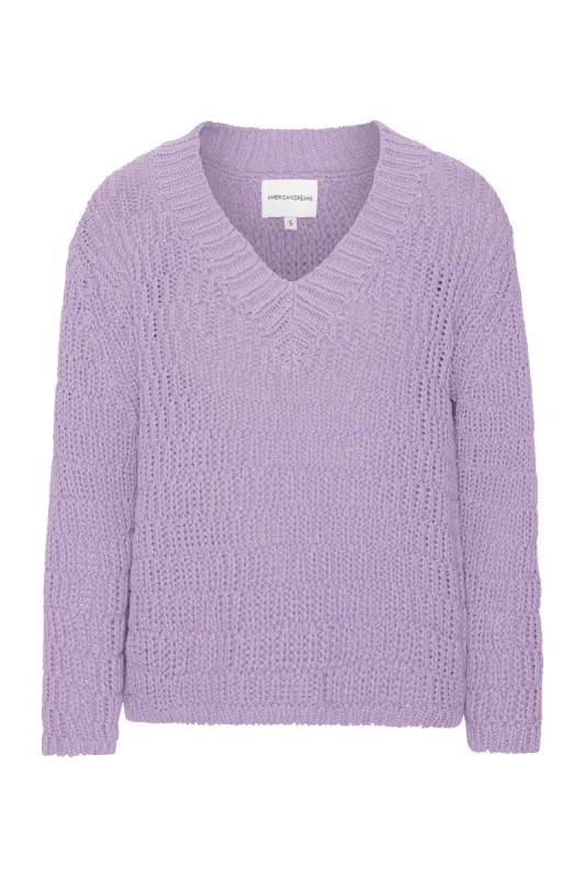 Sui Cotton Pullover Light Purple made by Americandreams