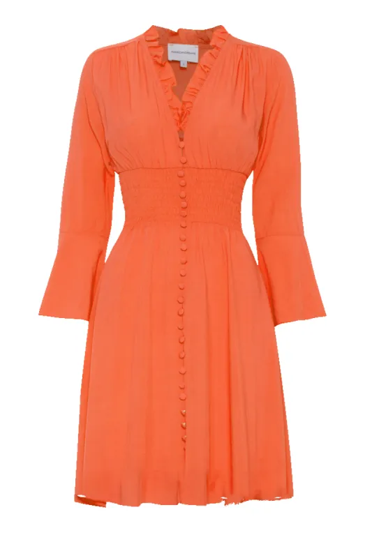 Sally Short Dress Burnt Orange Solid sold by Americandreams