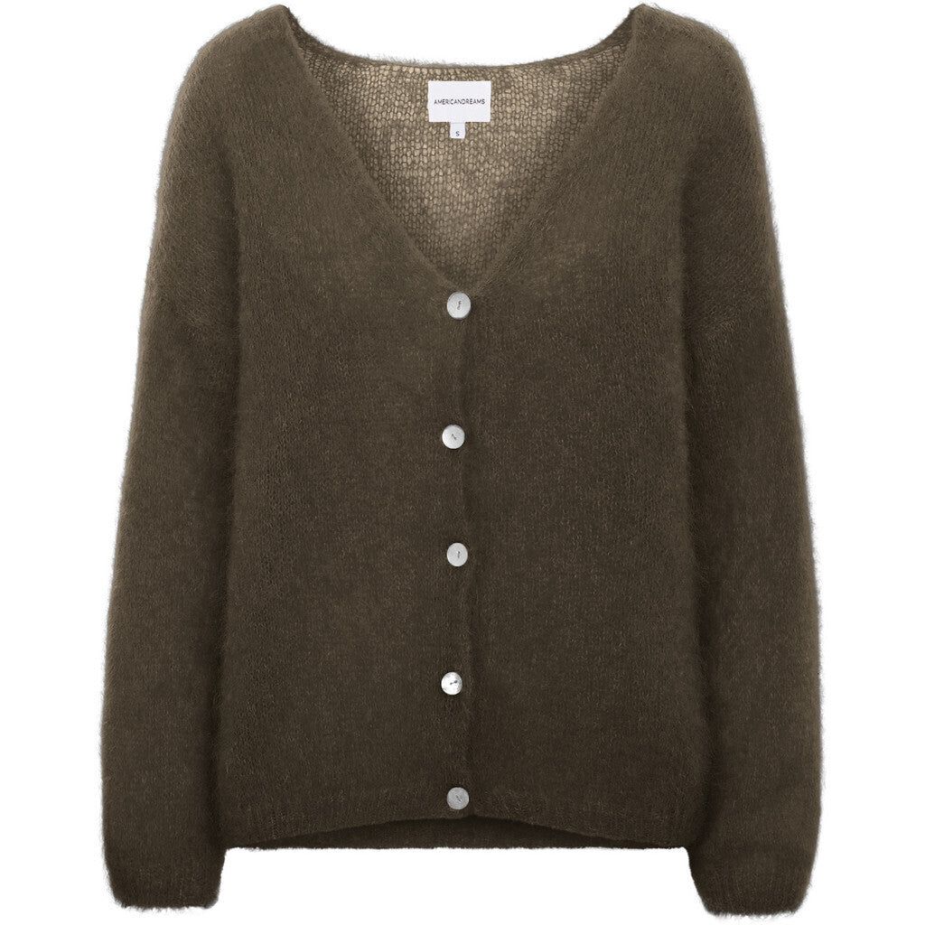 Cornelia LS Cardigan - Dark Taupe sold by American Dream