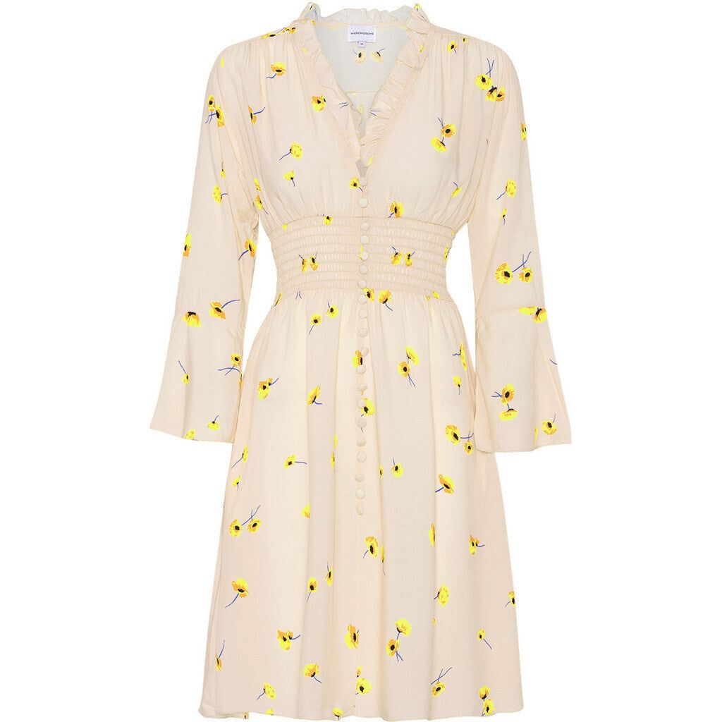 Sally Short Dress - Beige Flower sold by American Dream