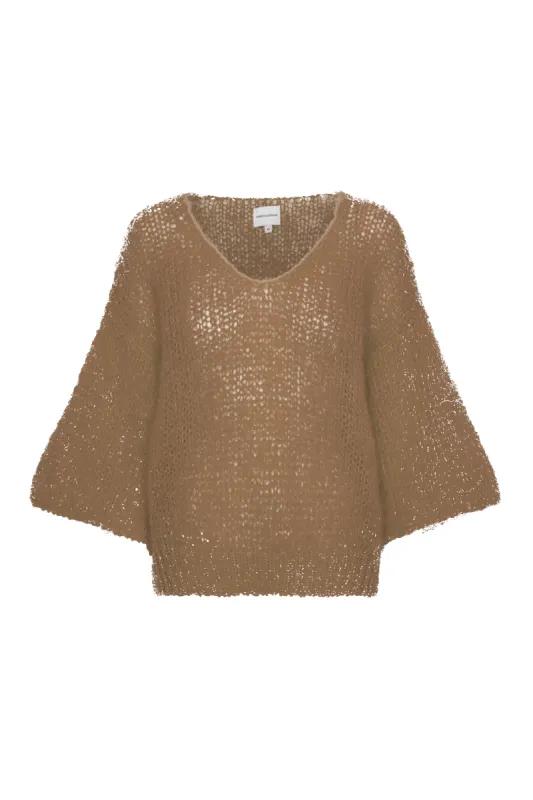 Miranda Shortsleeve Pullover Medium Brown sold by Americandreams