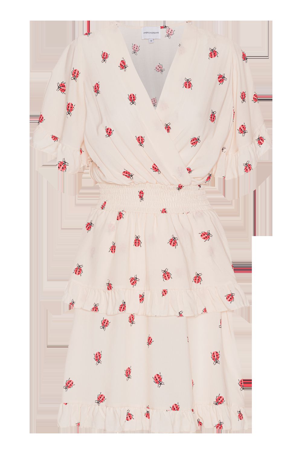 Ella Short Dress Beige W/Ladybugs sold by American Dream