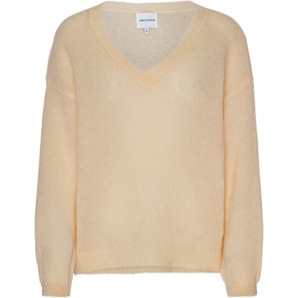 Silja V Neck Knit - Almond sold by American Dream
