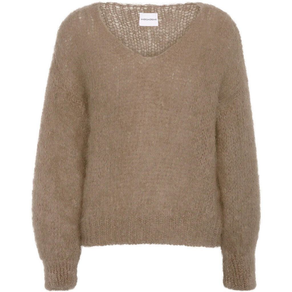 Milana LS Mohair Knit - Medium Brown sold by American Dream