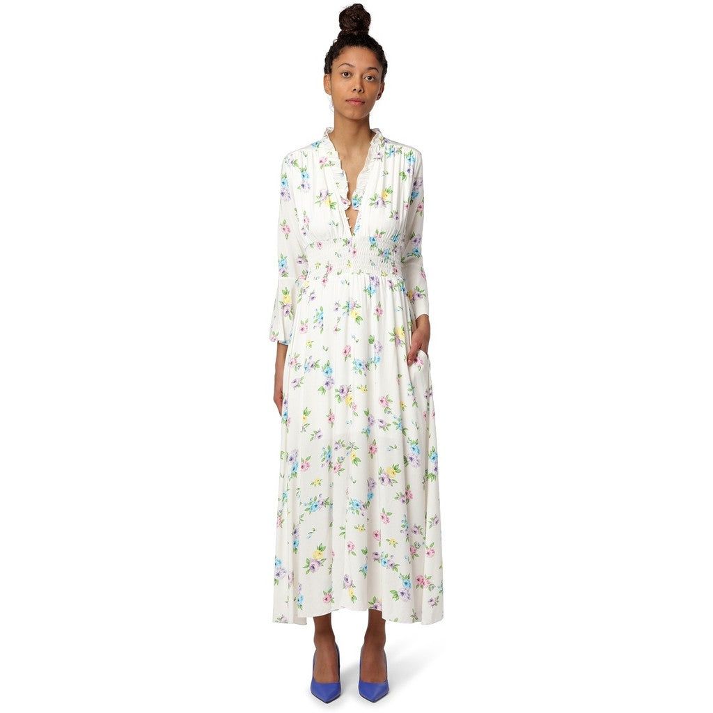 Sally Long Dress - White w/ Multiflower sold by American Dream product image thumbnail 2