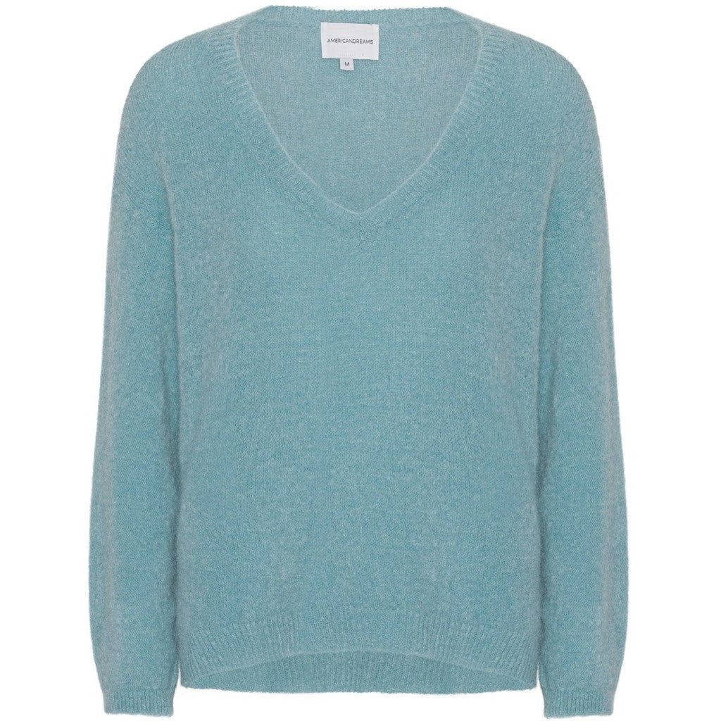 Silja V Neck Knit - Turquoise sold by American Dream