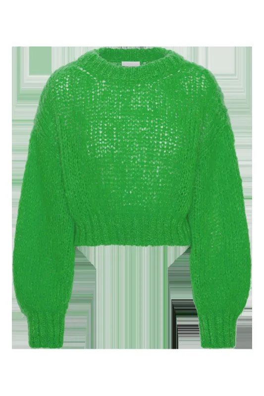 Leonnie Alpaca Cropped Pullover Emerald Green sold by American Dream