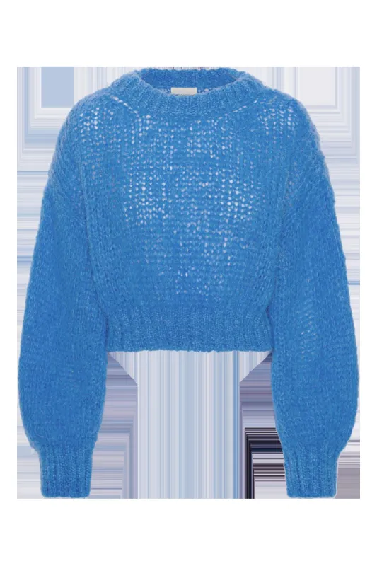 Leonnie Alpaca Cropped Pullover Sky Blue sold by American Dream